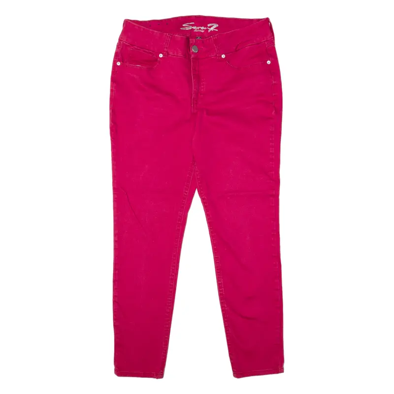 Seven7 Womens Jeans Red Slim Skinny W34 L28 1