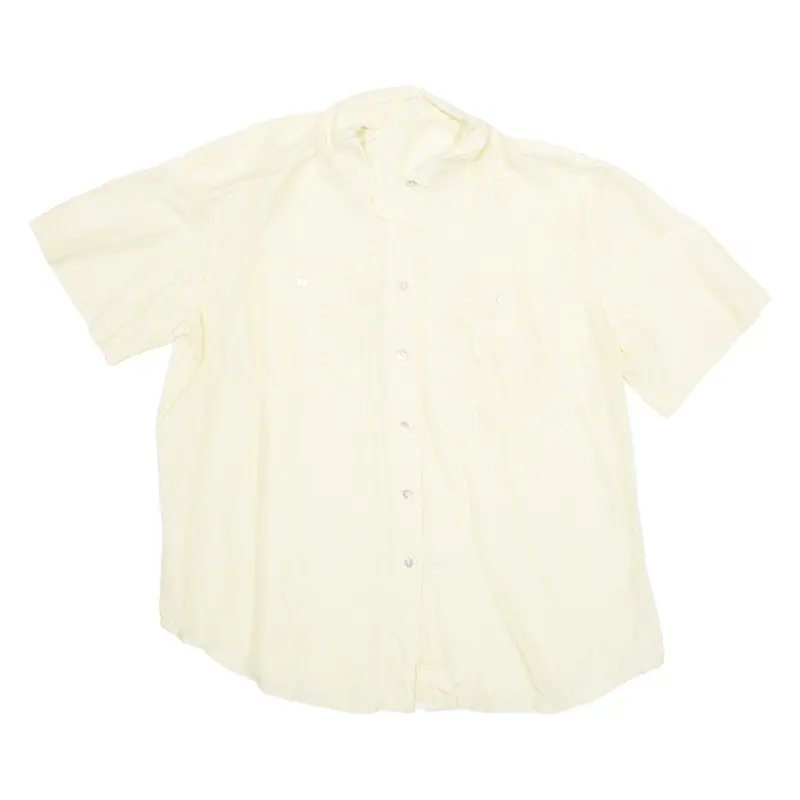 Sheer Womens Shirt Yellow Collared Silk Uk 18 1