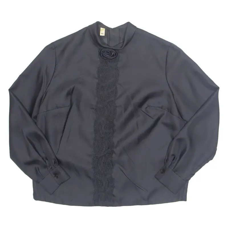 Sheer Womens Top Black Long Sleeve M 1