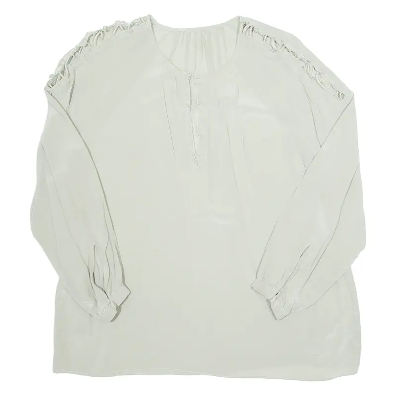 Sheer Womens Top Green Long Sleeve Xl 1