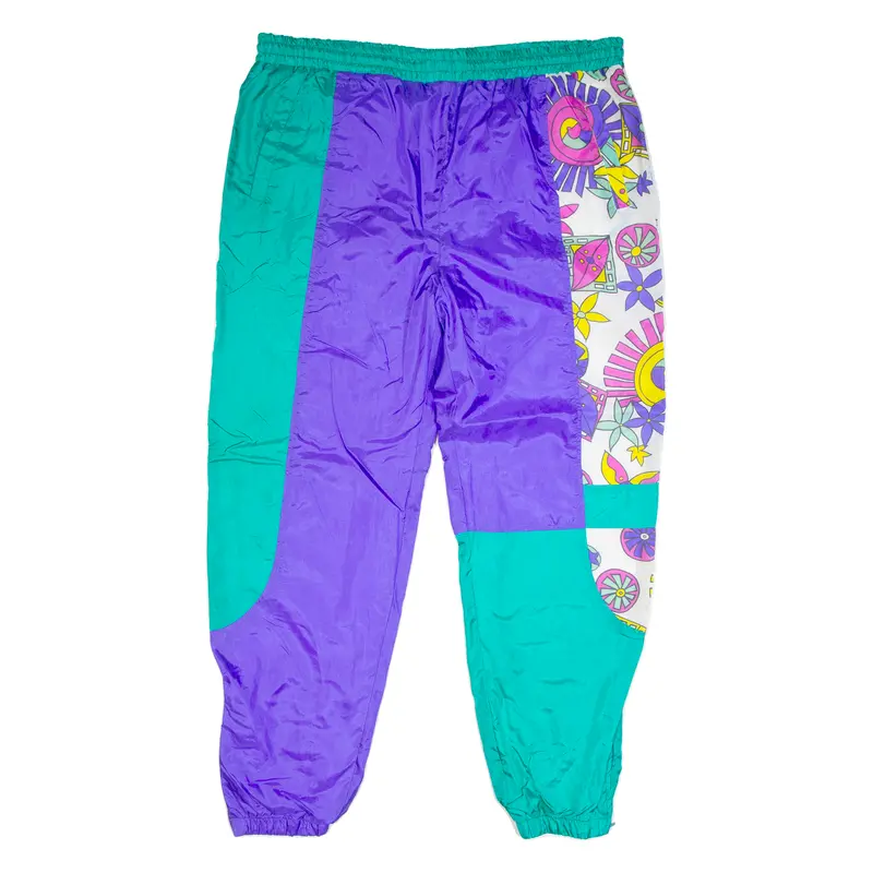 Shell Womens Track Pants Purple 90S Nylon Tapered L W40 L30 1