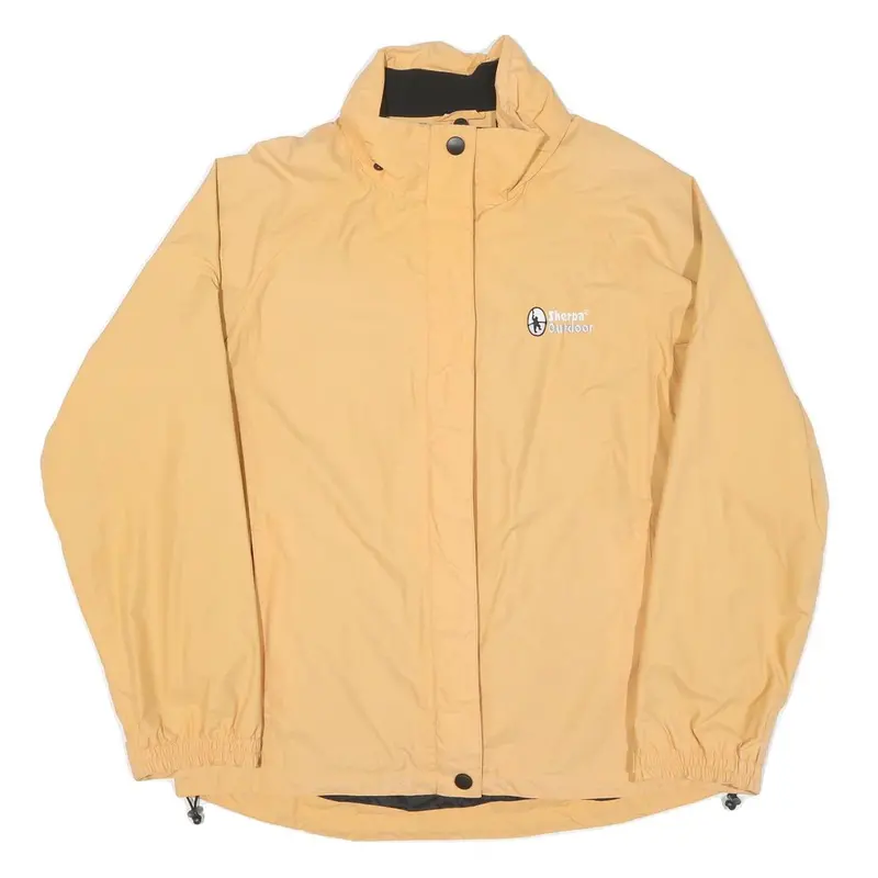 Sherpa Mens Beige Outdoor Jacket L Polyester Blend Plain Zip Lightweight 1