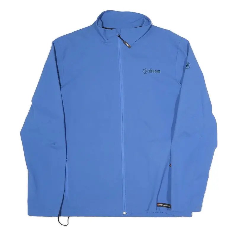 Sherpa Mens Blue Jacket Xl Polyester Blend Plain Zip Casual Outdoor Activewear 1