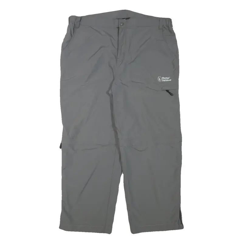 Sherpa Outdoor Mens Grey Relaxed Straight Trousers W35 L26 Lightweight Zip Cargo 1