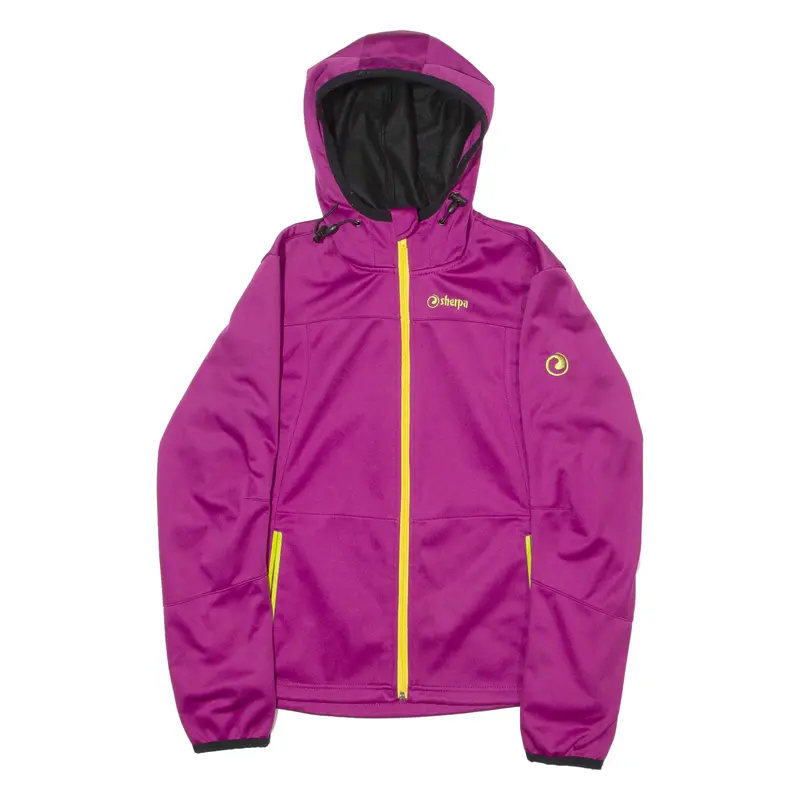 Sherpa Womens Shell Jacket Purple Hooded L 1