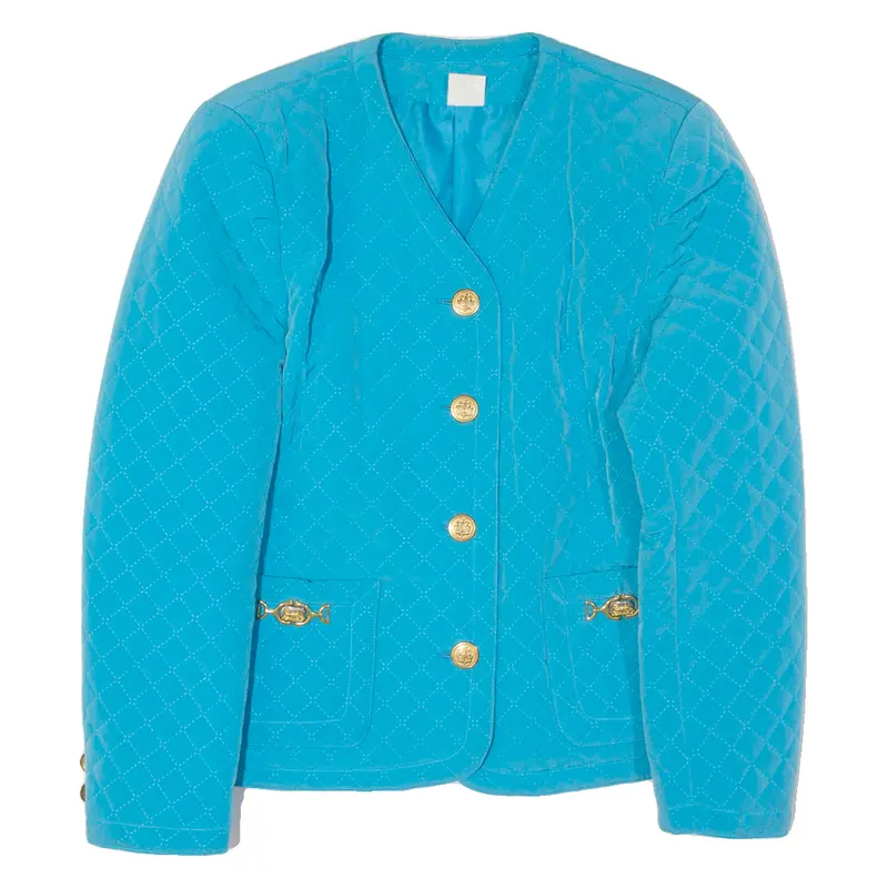 Shirley Womens Quilted Jacket Blue M 1