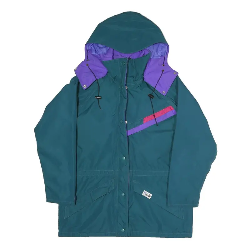 Sierra Designs Womens Green & Purple Outdoor Jacket Uk 12 Polyester Blend Zip 1