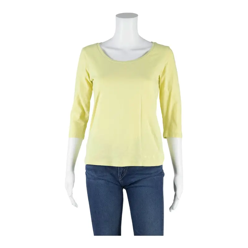 Silvian Heach Womens Top Yellow 3/4 Sleeve S 1