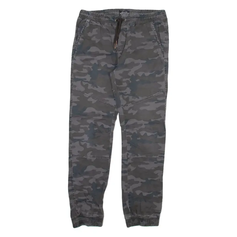 Skate Nation Camo Jogger Style Mens Trousers Grey Regular Tapered W28 L28 1