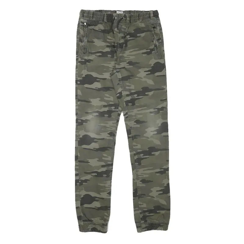 Skate Nation Mens Cotton Blend Camo Slim Drawstring Trousers W30 L30 Casual 1