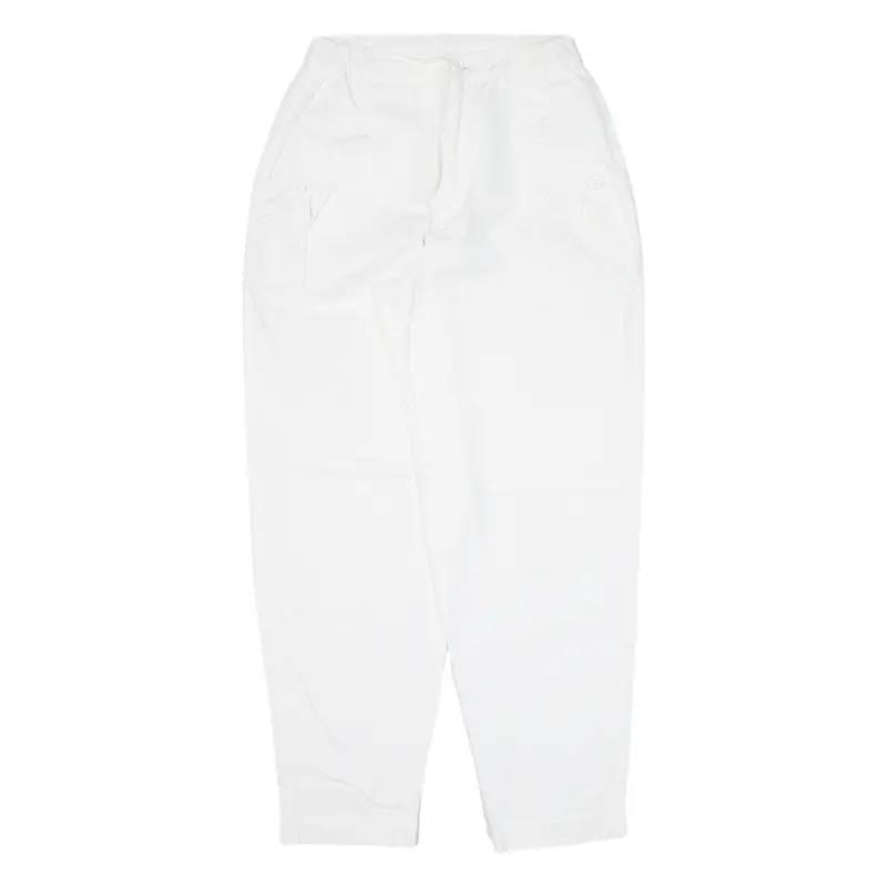 Skin Womens Trousers White Relaxed Tapered W24 L27 1