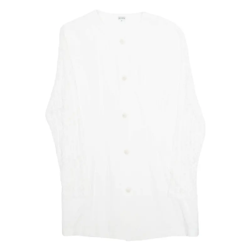 Skyline Womens Blouse White Long Sleeve M 1