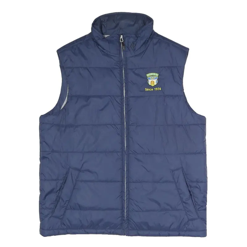 Slazenger Mens Blue Sleeveless Puffer Jacket L Polyester Blend Quilted Zip 1