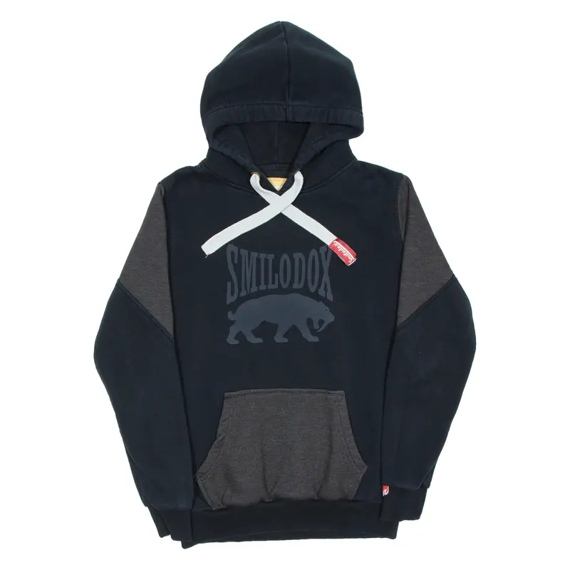 Smilodox Mens Black Hoodie S 1