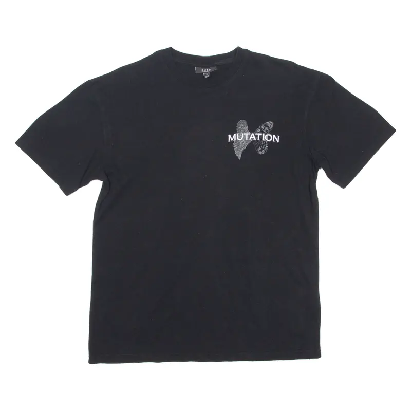 Smog Mutation Mens T-Shirt Black Crew Neck S 1