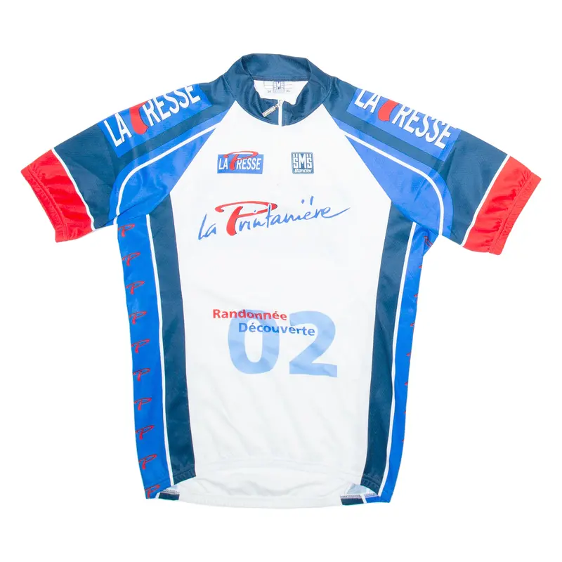 Sms Santini Cycling Mens Jersey White 1/4 Zip Xl 1