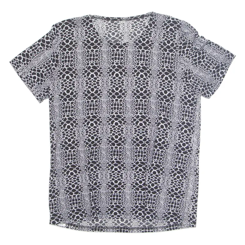 Snake Womens Printed Top Grey Animal Print M 1