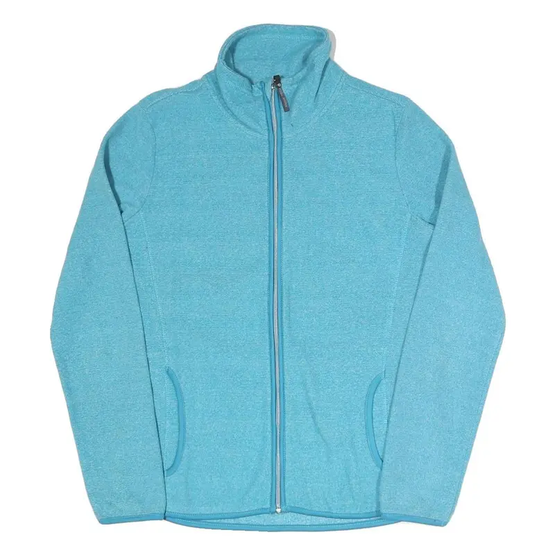 Snow Tech Womens Blue Jacket M Polyester Blend Plain Zip Lightweight Casual 1