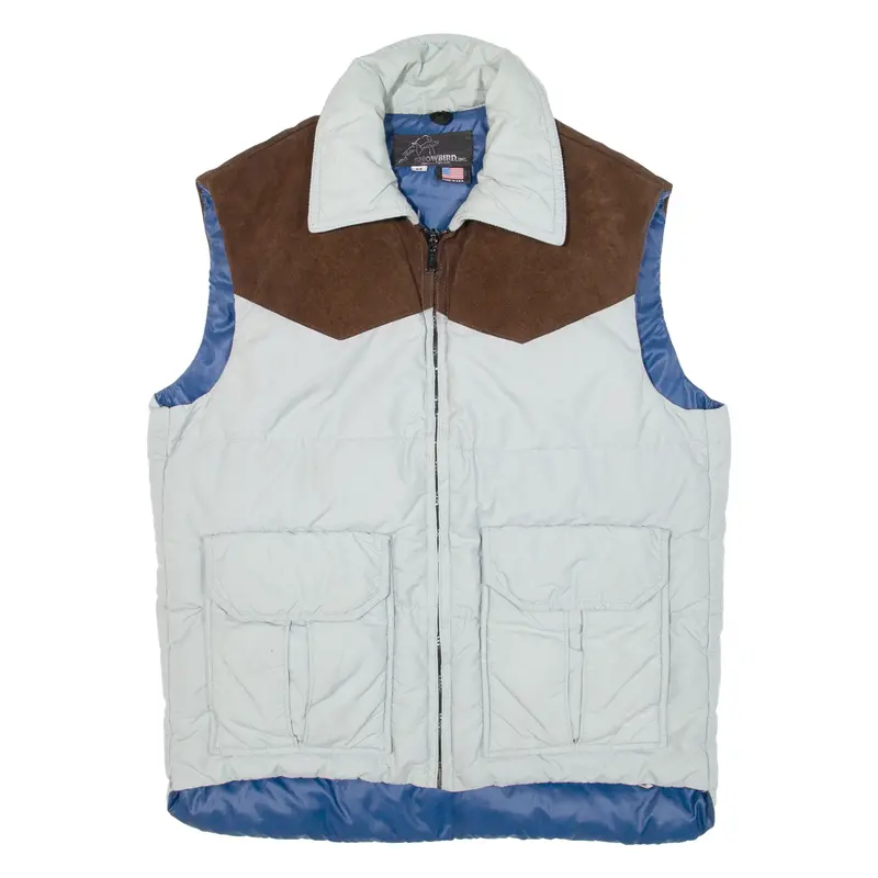 Snowbird Insulated Mens Puffer Gilet Grey Nylon M 1