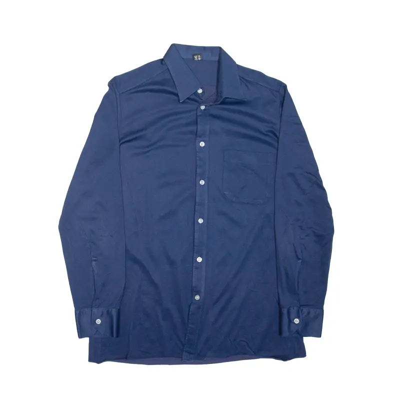 Soldner Mens Plain Shirt Blue Long Sleeve M 1