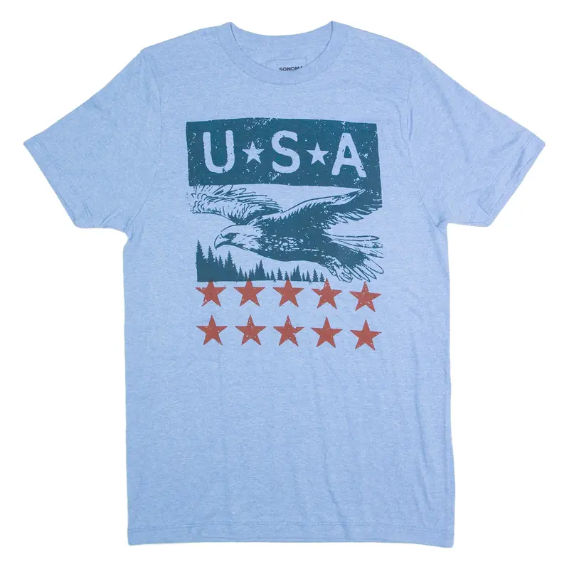 Sonona Eagle Mens T-Shirt Blue Usa S 1