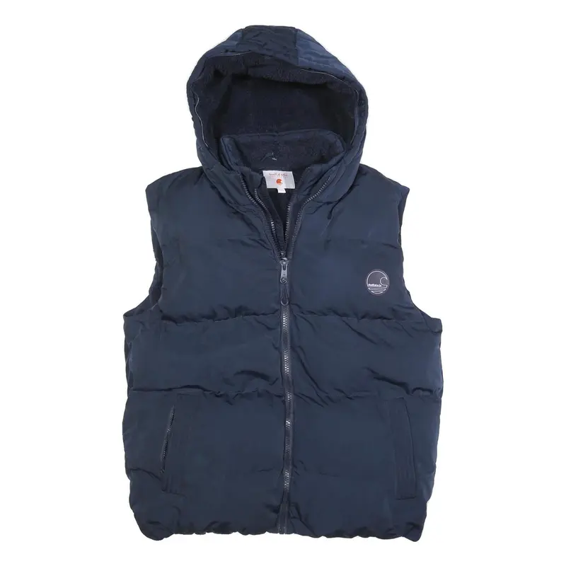 Soul Cal & Co Womens Navy Blue Hooded Puffer Jacket 2Xl Polyester Blend Zip 1