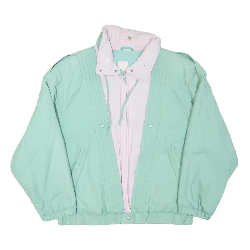 Sport Jet Womens Pastel Green & Light Pink Zip Jacket Xl Polyester Blend Plain 1