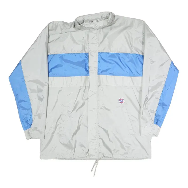 Sporting Life Mens Grey & Blue Zip Jacket M Polyester Plain Lightweight Casual 1