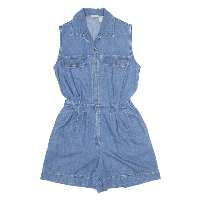 St Johns Bay Womens Overalls Blue Relaxed Denim 90S M W28 L6 1