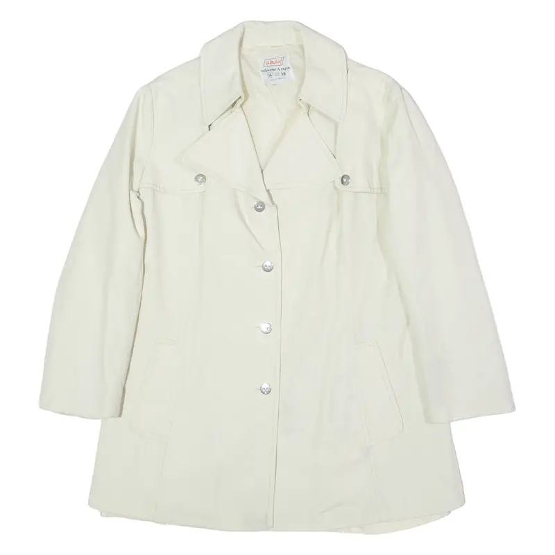 St Michael Womens Trench Coat Cream 90S Uk 16 1