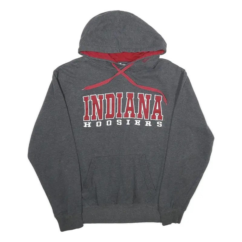Stadium Athletics Mens Grey & Red Indiana Hoosiers Pullover Hoodie M Cotton 1