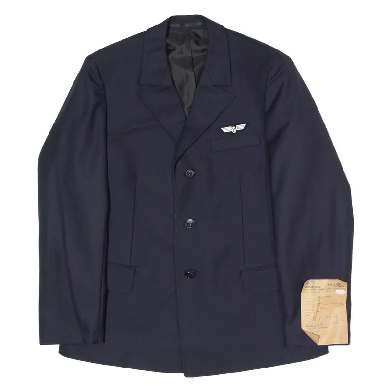 Stadler & Co Ag Pilot's Mens Blazer Jacket Blue Wool 90S M 1