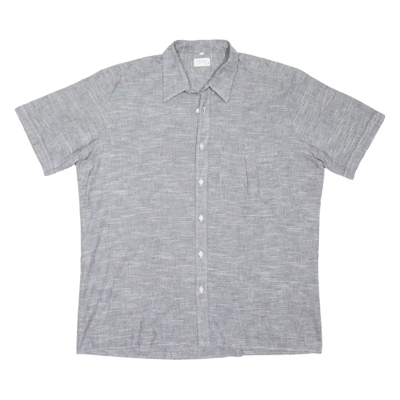Star Mens Formal Shirt Grey L 1