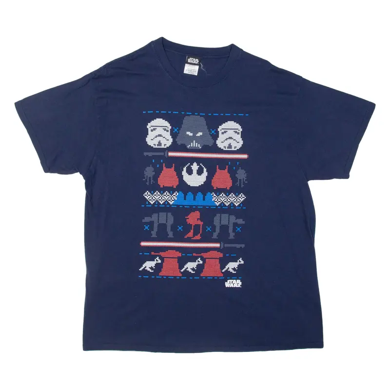 Star Wars Mens T-Shirt Blue Xl 1