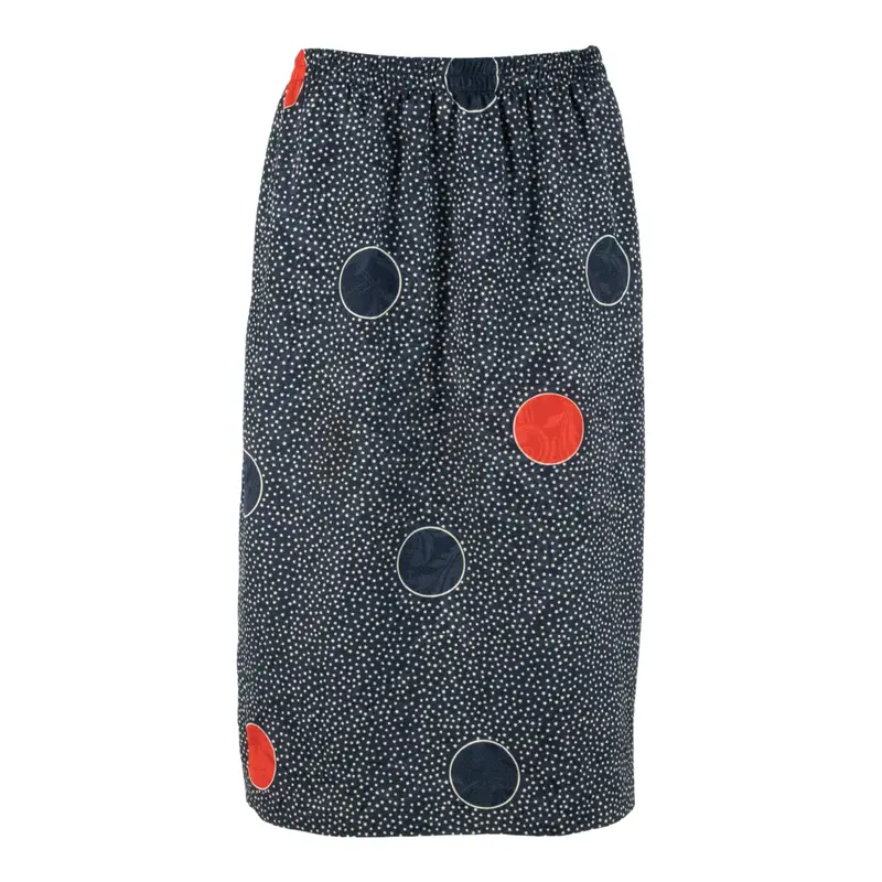 Stars Womens A-Line Skirt Blue Midi Spotted S 1