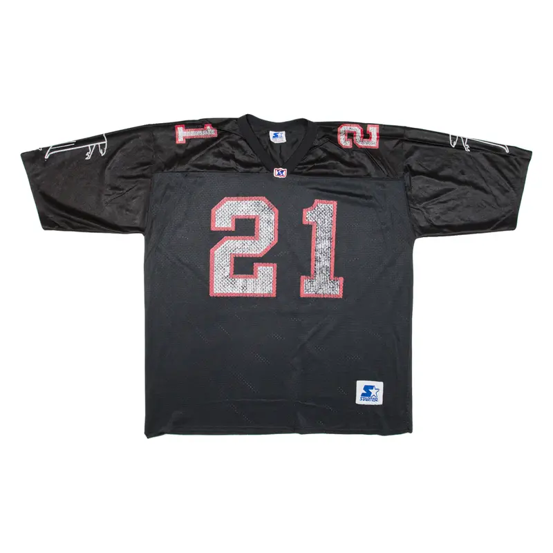 Starter Atlanta Falcons Mens Jersey Black Usa V-Neck Nylon Xl 1