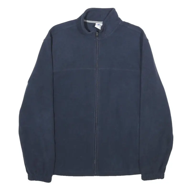Starter Mens Navy Blue Casual Jacket M Polyester Plain Zip Long Sleeve 1