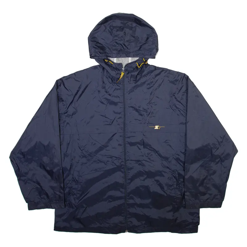 Starter Mens Track Jacket Blue Nylon Hooded Xl 1