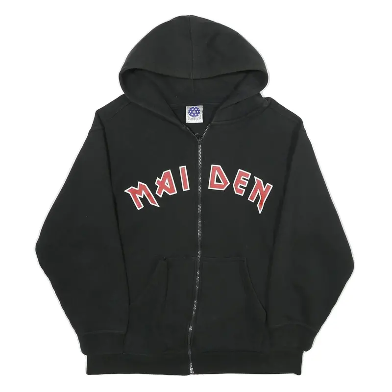 Starworld Mens Black Zip Hoodie L Eddie Rips Up Europe Summer 05 Graphic Print 1