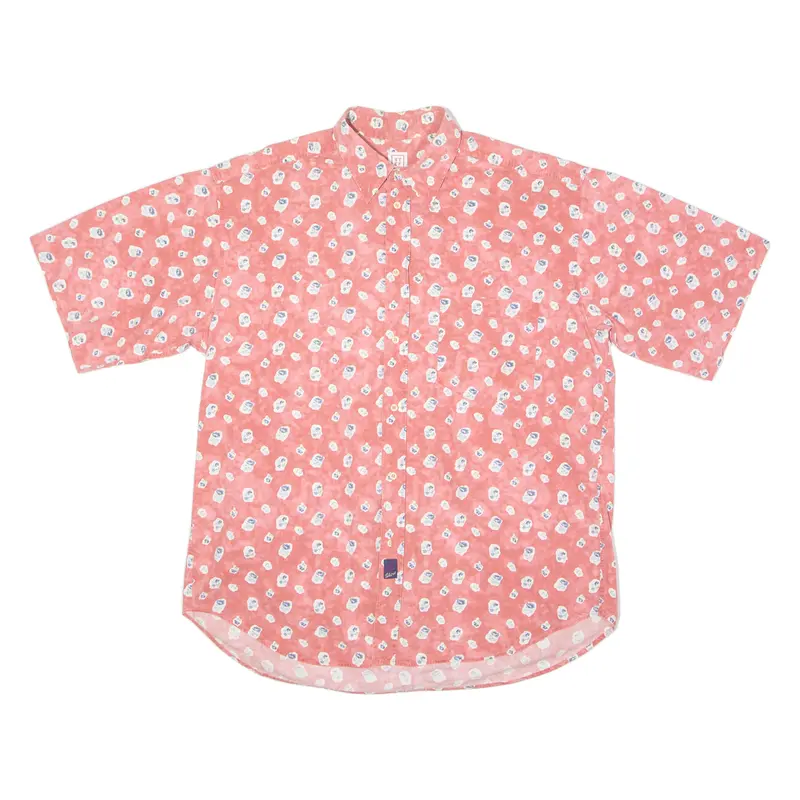 Stefanel Mens Shirt Pink Floral L 1