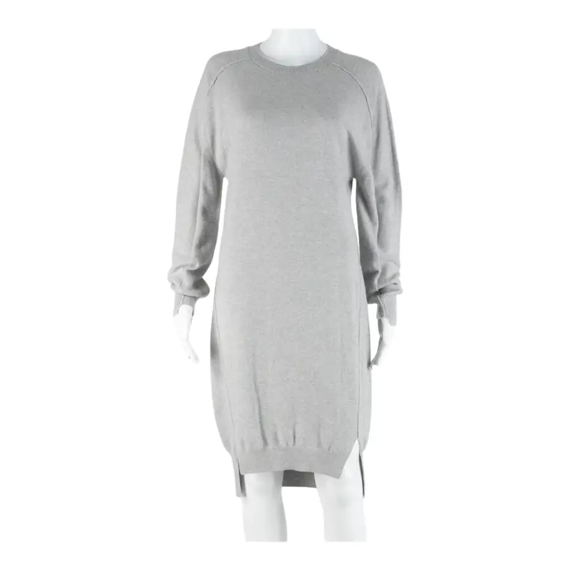 Stella Mccartney Womens Jumper Dress Grey Long Sleeve Knee Length M 1