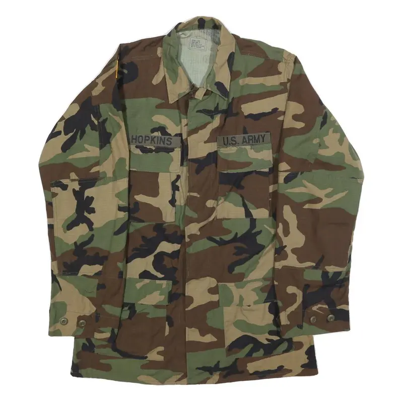 Steps Inc. Mens Green & Brown U.S. Army Camouflage Jacket M Cotton Blend 1