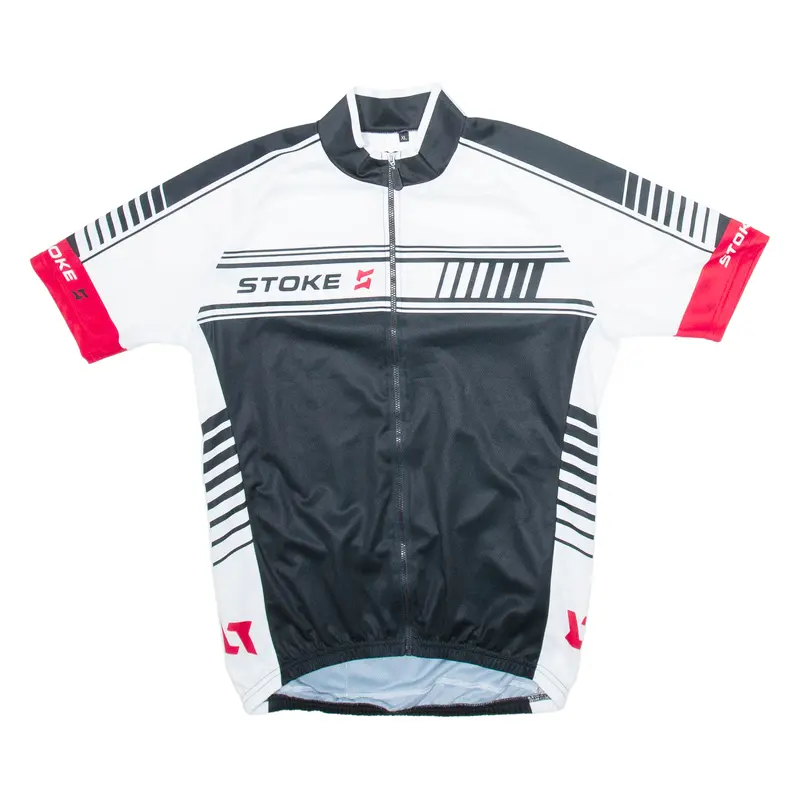 Stoke Full Zip Cycling Mens Jersey Black Xl 1