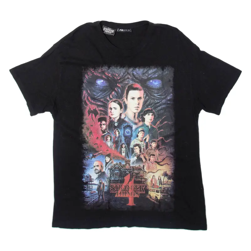 Stranger Things Mens T-Shirt Black M 1