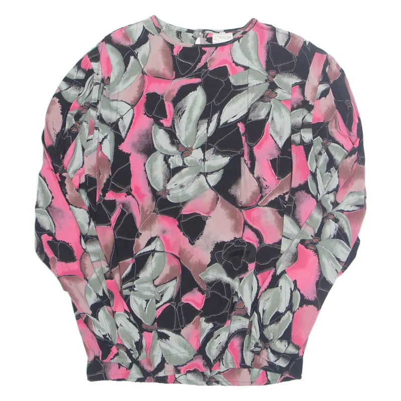 Sturzenegger Womens Printed Blouse Purple Long Sleeve Floral M 1