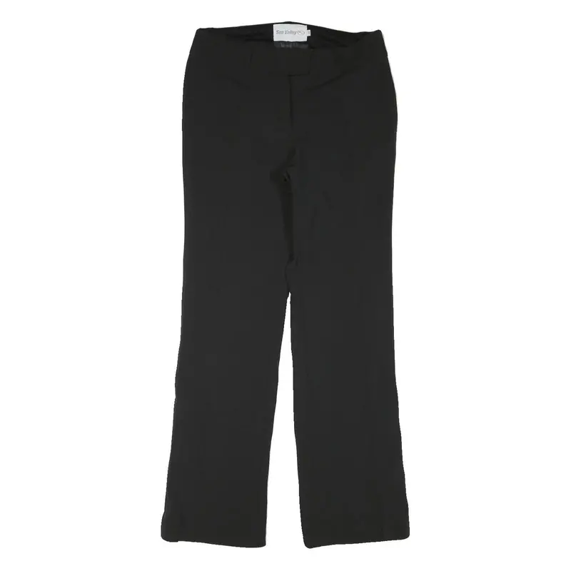 Sun Valley Lined Womens Black Regular Fit Trousers W32 L32 Zip Closure Smart 1