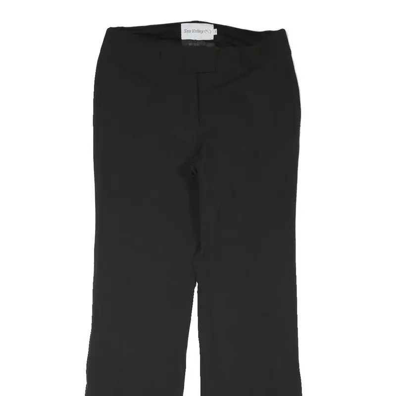 Sun Valley Lined Womens Black Regular Fit Trousers W32 L32 Zip Closure Smart 2