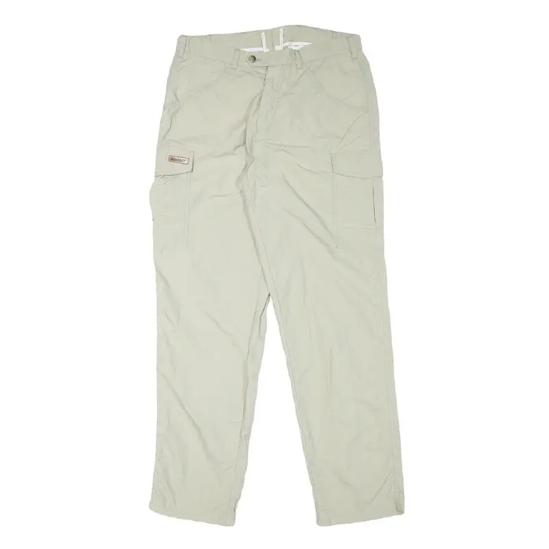Sunway Mens Relaxed Beige Cargo Trousers W30 L31 Polyester Blend Zip Pockets 1