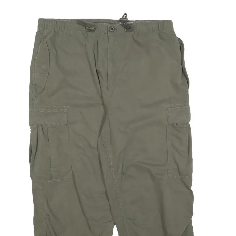 Superdry Womens Cotton Blend Relaxed Cargo Trousers Olive Green W32 L25 2