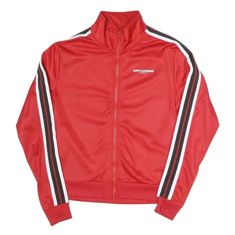 Supply And Demand Womens Red Polyester Blend Track Jacket Uk 10 Stripe Detail 1